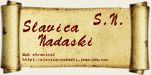 Slavica Nadaški vizit kartica